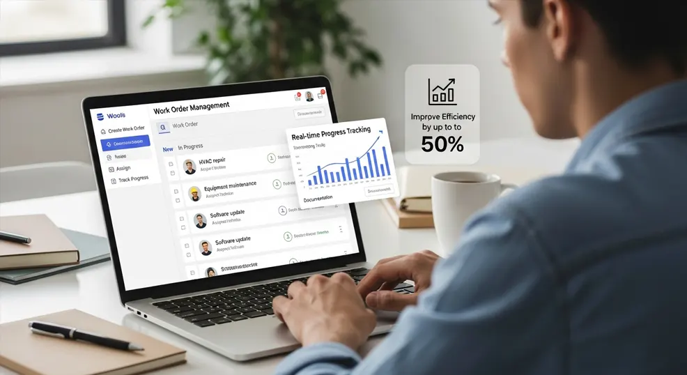 Work order management dashboard